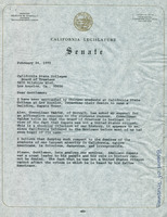 Letter from Mervyn Dymally to California State Colleges Board of Trustees, 1971